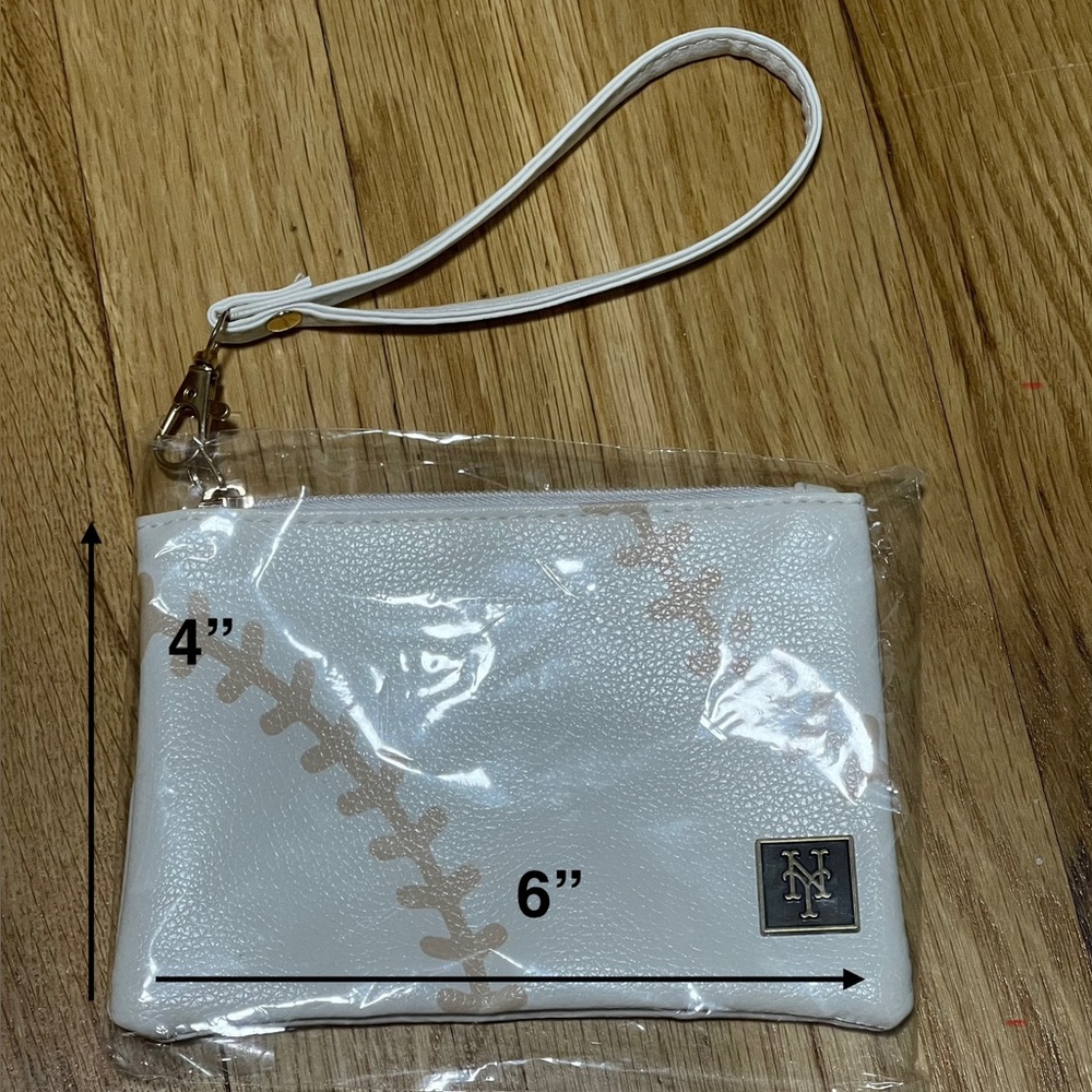 NYM White Wristlet Clutch